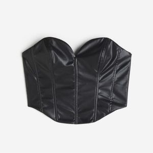 H&M Vegan Leather Corset Size S NWT